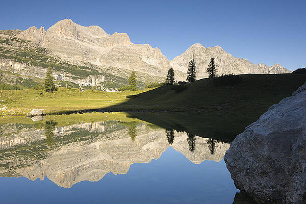 Small Digital Art - Alps, Brenta Group, Small Lake, Italy by Nicola Angeli