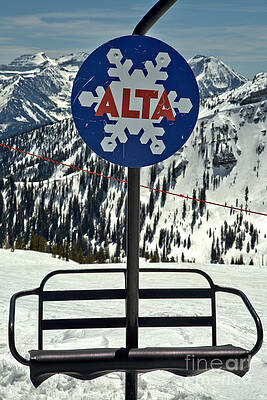 Alta Ski Lift Chair Wall Art