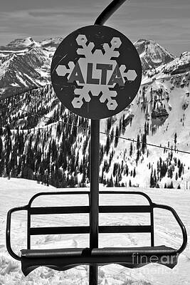Alta Ski Lift Chair Winter Scene Wall Art