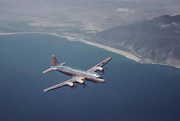 Wall Art featuring the photograph American Airlines Douglas Dc-4 by Michael Ochs Archives