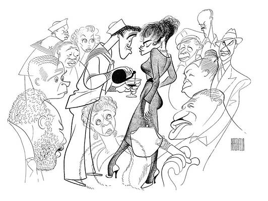 Hollywood Wall Art featuring the drawing Anna Lucasta by Al Hirschfeld