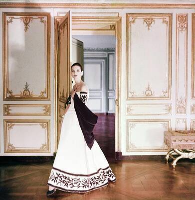 Unesco World Heritage Site Photograph - Anne St. Marie Wearing Lanvin-castillo by Henry Clarke