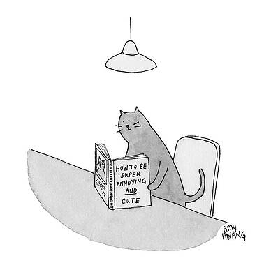 Cat Learning to be Annoying and Cute Print