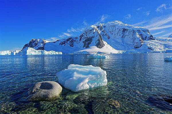 Small Digital Art - Antarctic Peninsula, Small And Large by Helge Bias