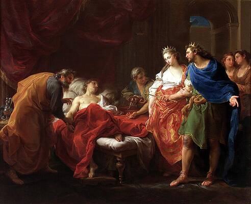 Pompeo Batoni Painting - Antiochus And Stratonice by Pompeo Batoni