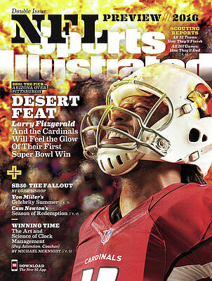 Denver Broncos Wall Art featuring the photograph Arizona Cardinals Larry Fitzgerald, 2016 Nfl Football Sports Illustrated Cover by Sports Illustrated