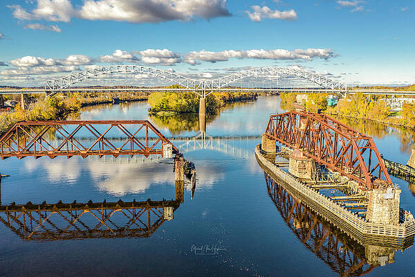 Wall Art featuring the photograph Arrigoni Bridge by Veterans Aerial Media LLC