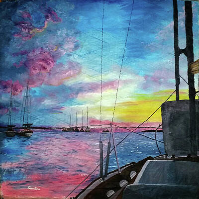 Art of the Sail At The End of the Day by Annalisa Rivera-Franz