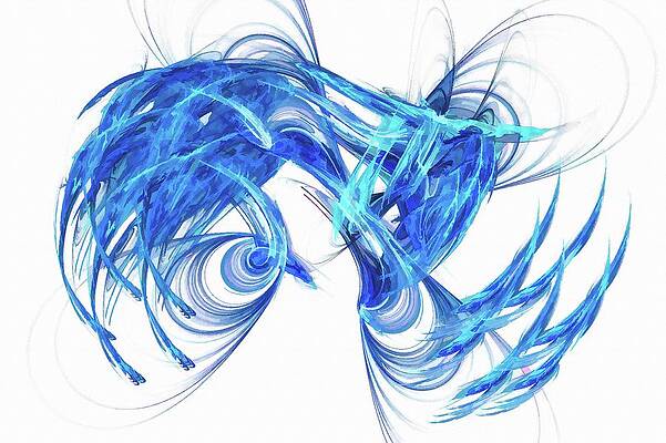 Wall Art featuring the digital art Artistic Beauty Blue by Don Northup