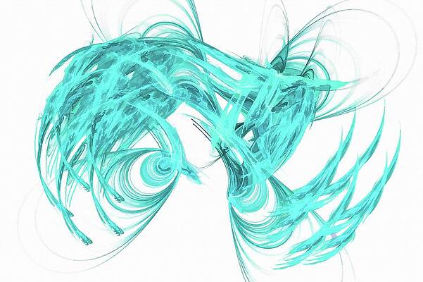 Wall Art featuring the digital art Artistic Beauty Light Blue by Don Northup