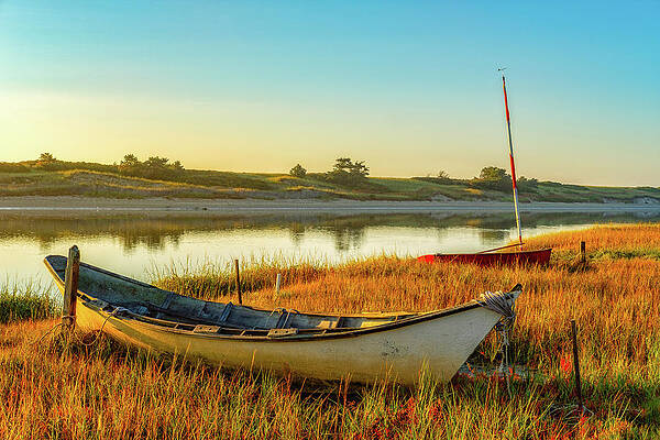 Photograph - Boats In The Marsh Grass, Ogunquit River by Jeff Sinon