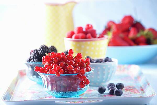 Assorted Berries In Bowls Print