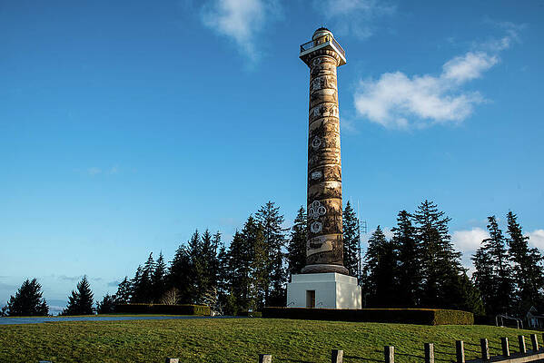 Sky Wall Art featuring the photograph Astoria Column At Early Morning by Tom Cochran