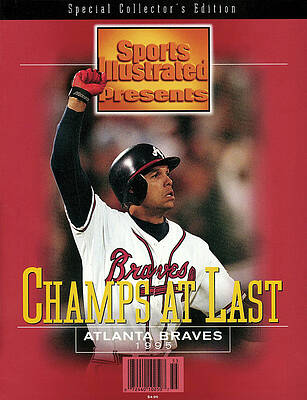 David Justice Celebrates 1995 Braves Victory Wall Art