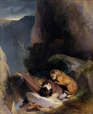 Attachment Between Boy and Dog Painting