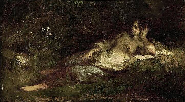 Jean Francois Millet Painting - Au Repos by Jean-francois Millet