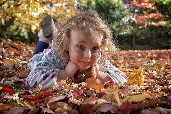 Portrait Photograph - Autumn Child by Chris Boulton