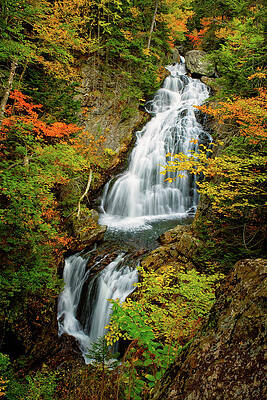 Wall Art featuring the photograph Autumn Falls, Crystal Cascade by Jeff Sinon