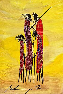 Kenya Wall Art featuring the painting B-149 by Martin Bulinya