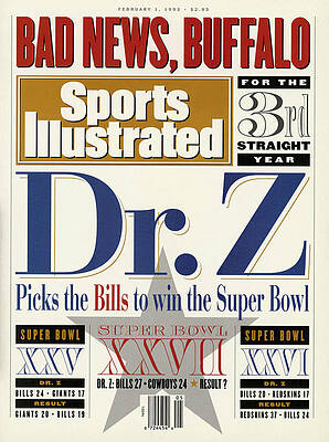 Journalist Photograph - Bad News, Buffalo For The 3rd Straight Year Dr. Z Picks Sports Illustrated Cover by Sports Illustrated