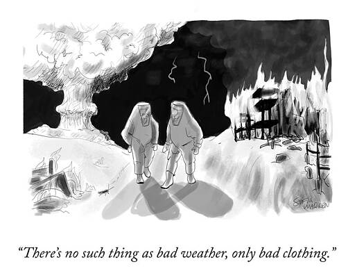 Hood Drawing - Bad Weather by Sofia Warren