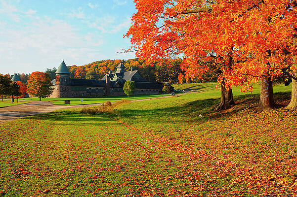 North America Wall Art featuring the digital art Barn At Shelburne Farms, Vermont by Stephen G. Donaldson