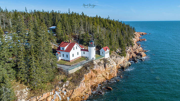 Maine Photograph - Bass Head Harbor Light by Veterans Aerial Media LLC