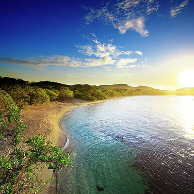 North America Wall Art featuring the digital art Beach In Costa Rica by Paolo Giocoso