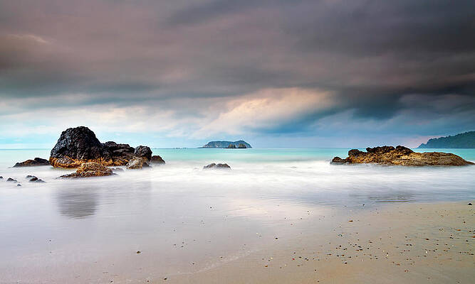 Cloudy Beach in Costa Rica Wall Art