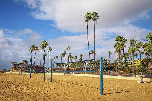 Photograph - Beach Volleyball Nets On The Corona Del Mar State Beach Near Los Angeles by Miroslav Liska