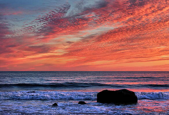 Atlantic Ocean Wall Art featuring the digital art Beach With Rocks by John Greim