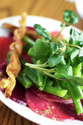 Beetroot Salad With Green Beans And Watercress Print