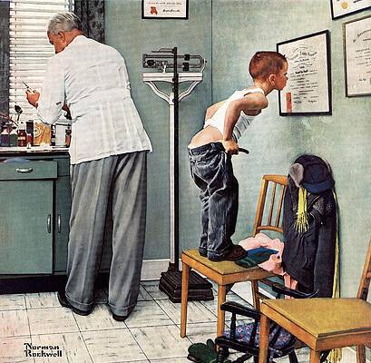 Before The Shot by Norman Rockwell