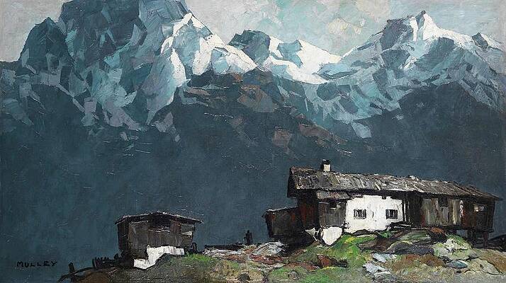 Traditional Painting - Bergbauernhof by Oskar Mulley