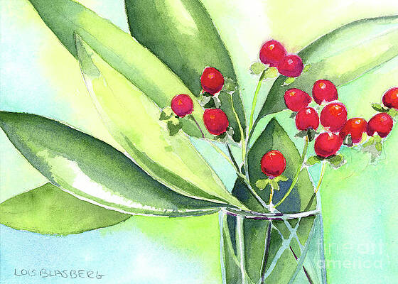 Wall Art featuring the painting Berry Good by Lois Blasberg