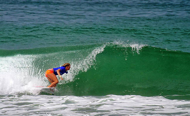 Bethany Wall Art featuring the photograph Bethany Hamilton Surfer by Waterdancer