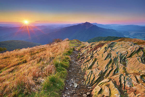 Destination Wall Art featuring the digital art Bieszczady Mountains, Poland by Jan Wlodarczyk