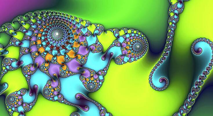 Textured Wall Art featuring the digital art Big Eye Little Eye Green by Don Northup