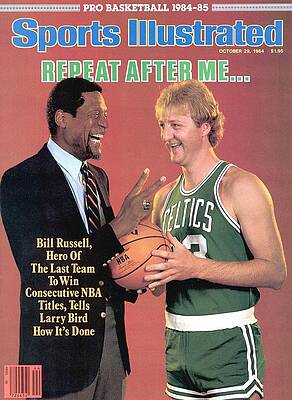 Bill Russell and Larry Bird on Magazine Cover Wall Art