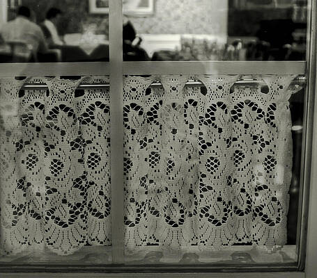 Wall Art featuring the photograph Bistro Window In Quebec, Canada by Tatiana Travelways