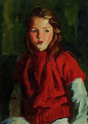 Portrait of a Young Girl in Red Wall Art