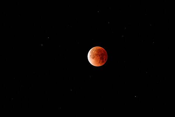 Sky Wall Art featuring the photograph Blood Moon - Lunar Eclipse by KJ Swan