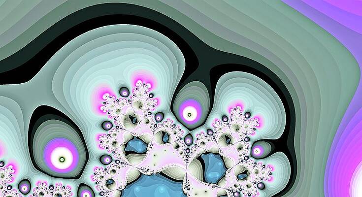 Vibrant Wall Art featuring the digital art Blue Abstract Face by Don Northup