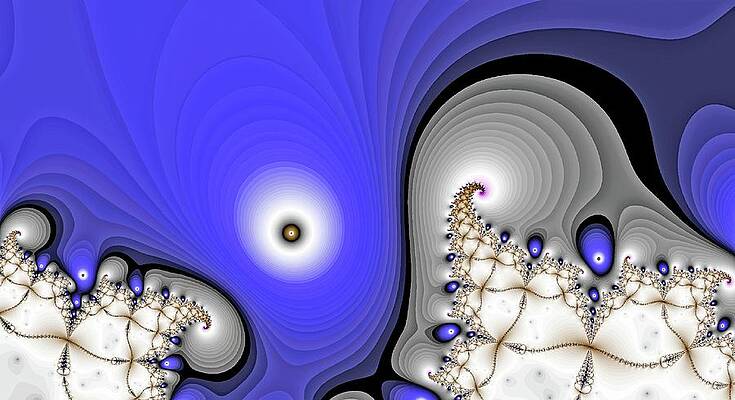 Vibrant Wall Art featuring the digital art Blue Eye Of The Abyss by Don Northup