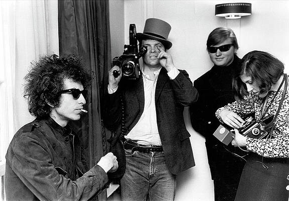 Bob Dylan with Film Crew Wall Art