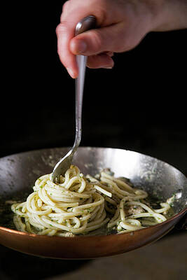 Travel Digital Art - Bogoli Pasta With Sardines And Mint by Sandra Raccanello