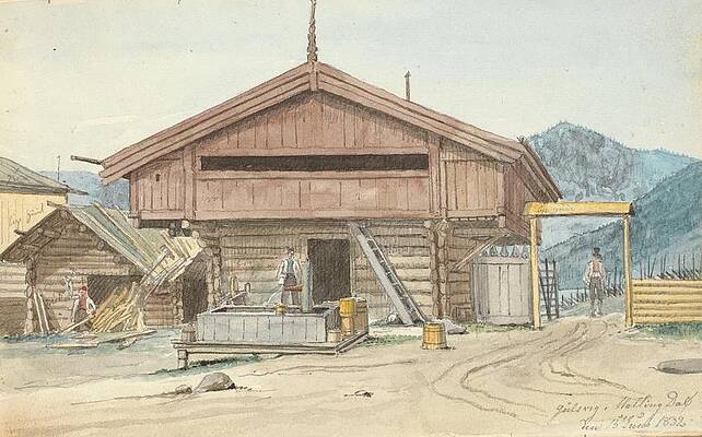 Martinus Rorbye Painting - Bondegard by Martinus Rorbye