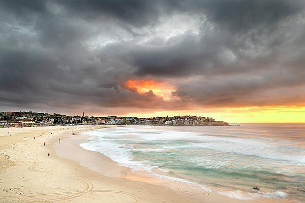 Sydney Wall Art featuring the photograph Bondi Fire Clouds by Monamifoto