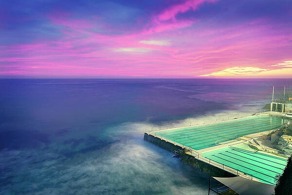 Sydney Wall Art featuring the photograph Bondi - Purple Clouds by Monamifoto