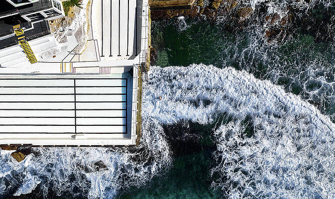 Wave Wall Art featuring the photograph Bondi White And Waves by Monamifoto